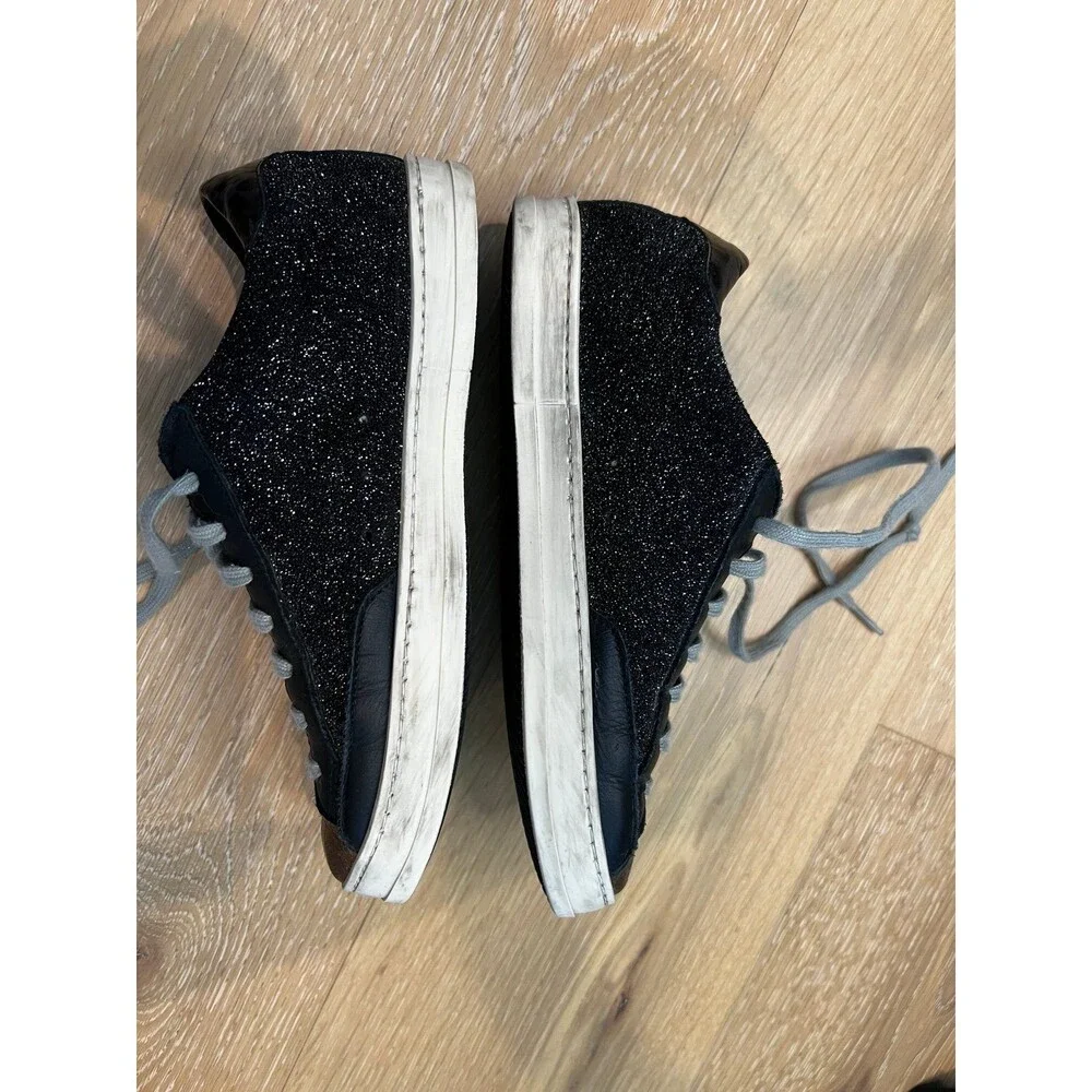 p448 sneakers UK 35 US 4.5 5 Black Glitter Gold - Picture 6 of 8